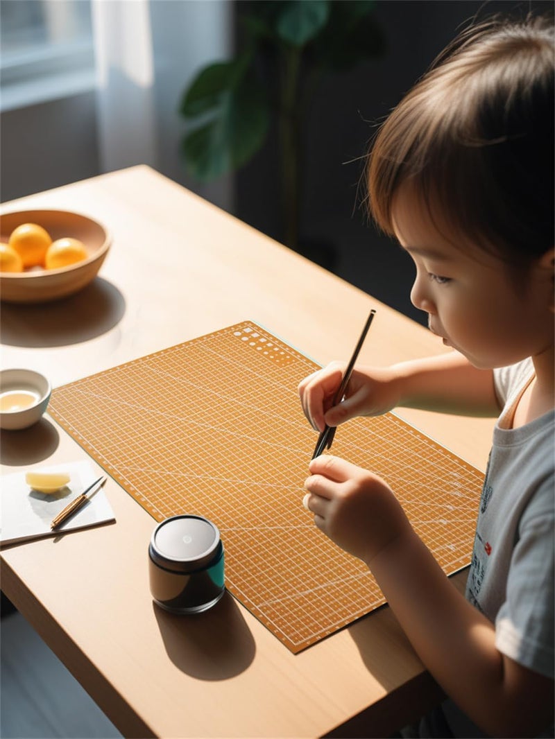 SCIKHEFT New A3 Double Side Craft Cutting Mat Cutting Board Sewing Pad Artist Carving Tools Handmade Crafts DIY Props (Yellow) - Image 4